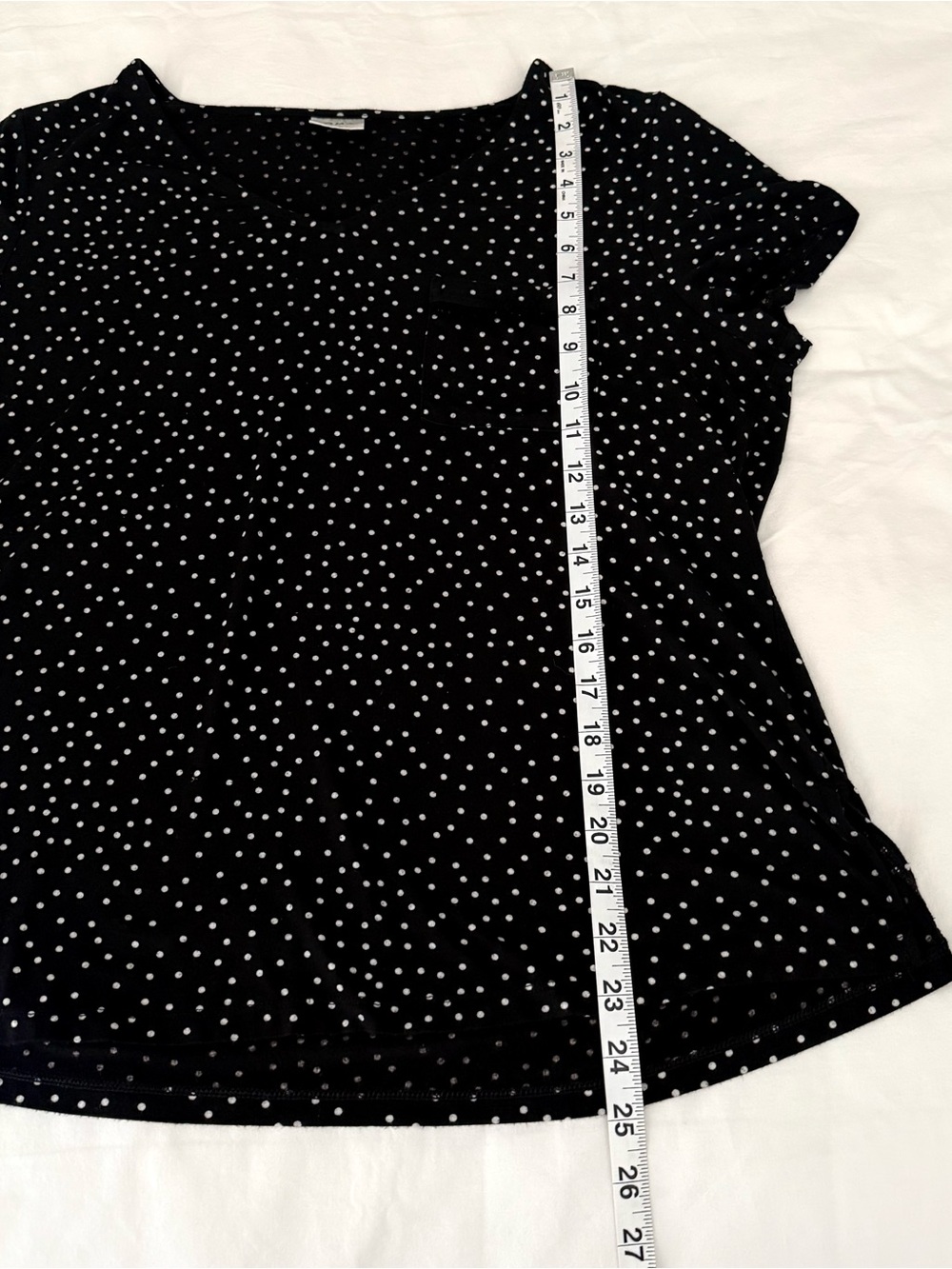 Soma Black Polka Dot V-Neck Short Sleeve Soft Pajama Top Size M - Picture 6 of 9